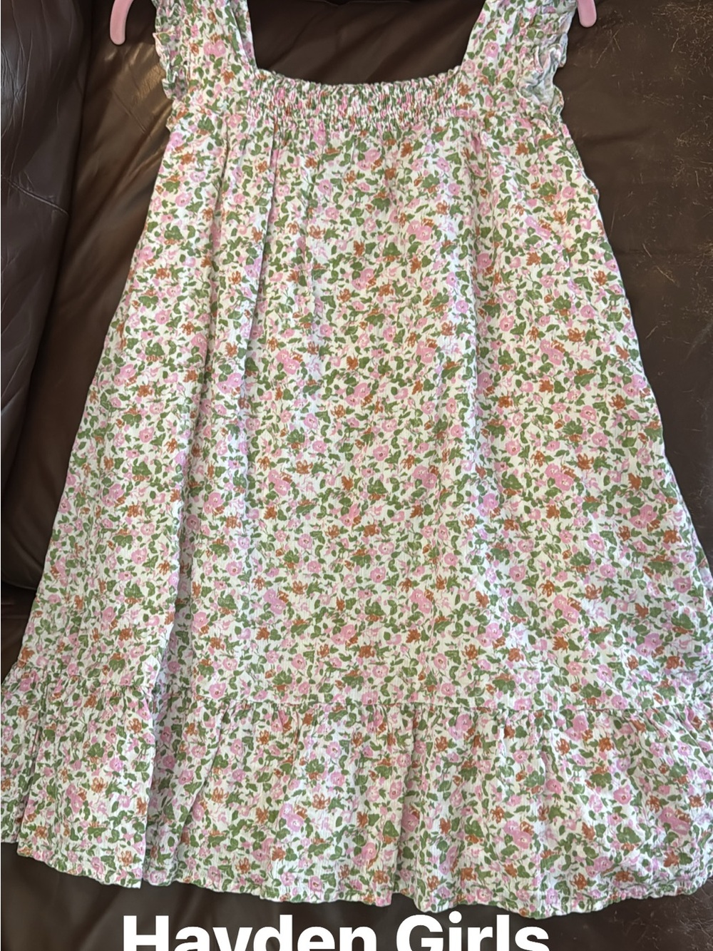Hayden Girls Pink and Green Floral A-Line Skirt